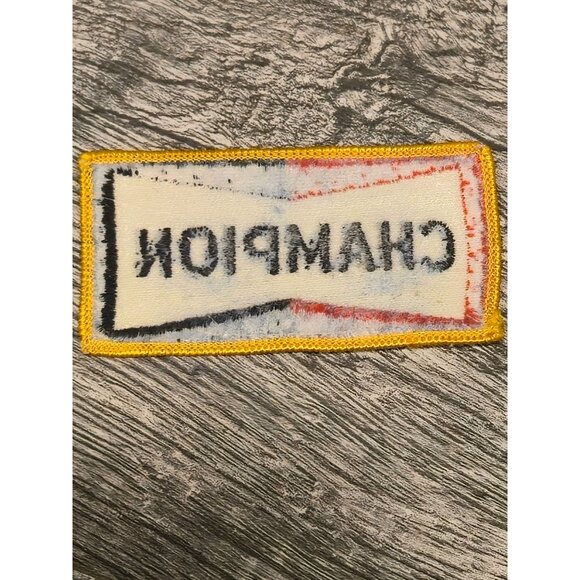 Vintage Champion spark plugs Embroidered Patch Automobilia collectors gift - Picture 3 of 5